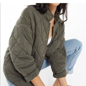 Z Supply Quilted Puffer Jacket in Olive